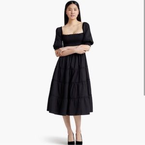 Hill House Black Swiss Dot Nesli Nap Dress